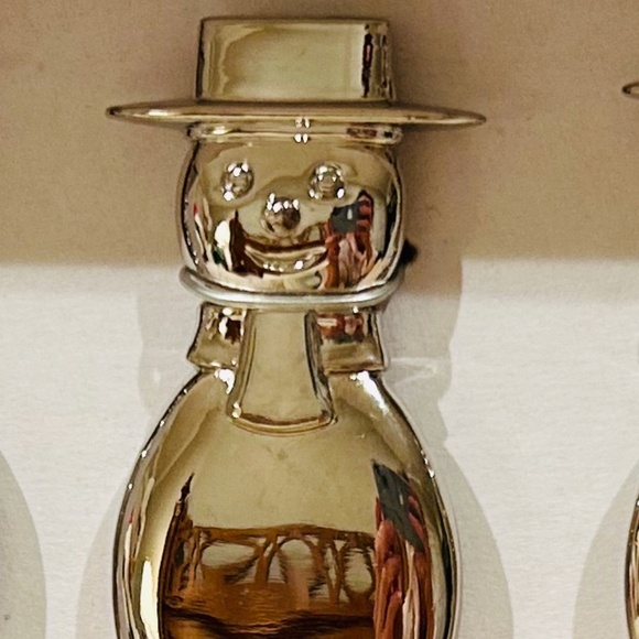 N5-NEW IN BOX DANSK Silver Snowman Spreader Set - Picture 3 of 7